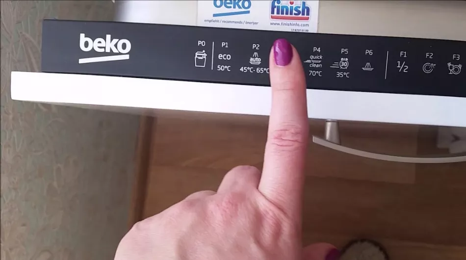 Ustawienia zmywarki Beko